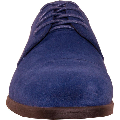 Bravo Royal Blue Suede Cap Toe Dress Shoe - Formal Wedding & Prom - USA Men's Outlet