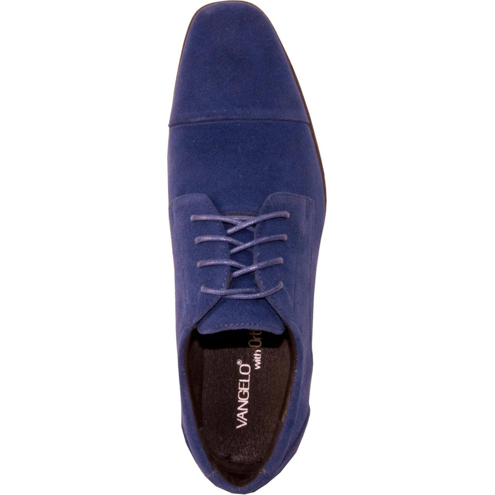 Bravo Royal Blue Suede Cap Toe Dress Shoe - Formal Wedding & Prom - USA Men's Outlet