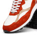 Zelli Bruno Goat Suede and Calfskin Trainer Sneaker in Rust & Taupe