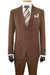 "Brown Slim-Fit Poplin Suit: The Classic Men's Look by Fortino Landi" - USA Men's Outlet