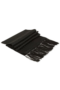 Black Striped Silk Tuxedo Scarf