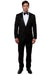 "Bryan Michaels Black Slim-Fit Peak Lapel Tuxedo for Special Occasions" - USA Men's Outlet