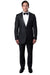 "Bryan Michaels Charcoal Grey Slim Fit Satin-Trimmed Tux:Upgrade Your Special Occasion Look" - USA Men's Outlet