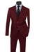 "Burgundy, Apollo King: Mens' Modern Fit 2-Btn Poplin Suit" - USA Men's Outlet