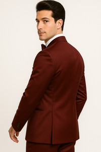 Burgundy Luxe 4-Piece Tuxedo Set