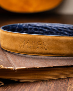 Marco Di Milano Massimo Belt - Navy Leather Loafer