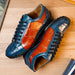 Marco Di Milano Cairo Blue Jeans & Honey Leather Oxfords