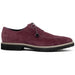 Zelli Campo Sueded Goatskin Blucher Lace-up Shoes in Bordeaux