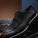 Zelli Campo Sueded Goatskin Lace-up Blucher Shoes in Black