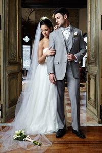 "Aspen" Heather Grey Suit Jacket (Separates)