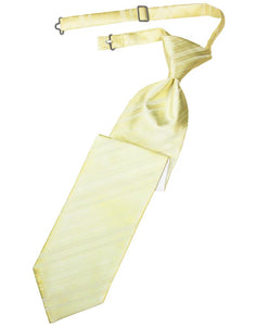 Banana Striped Satin Kids Necktie