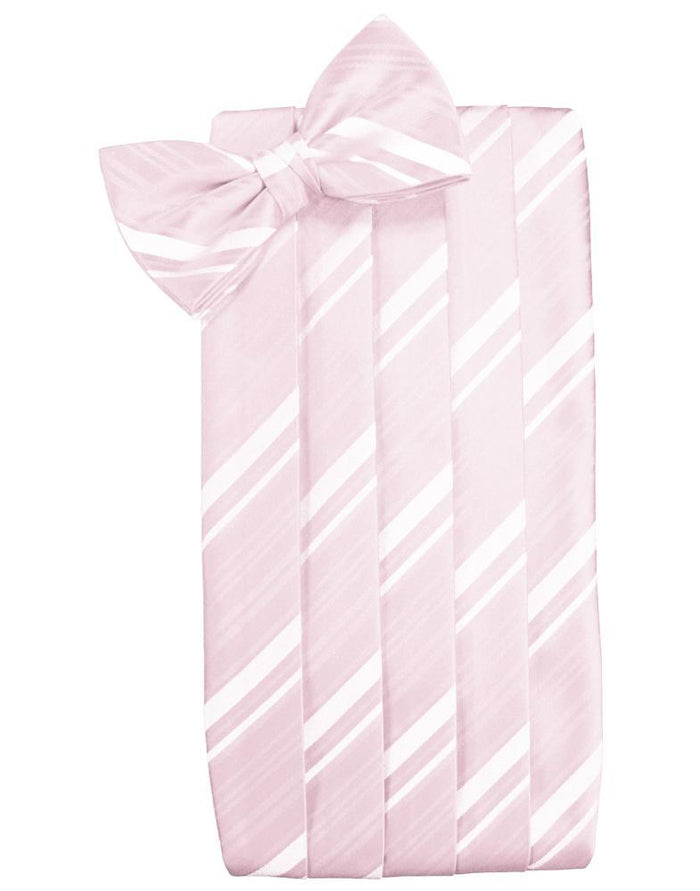 Blush Striped Satin Cummerbund