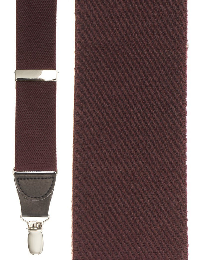 "Burgundy Twill" Suspenders