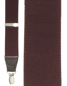 "Burgundy Twill" Suspenders