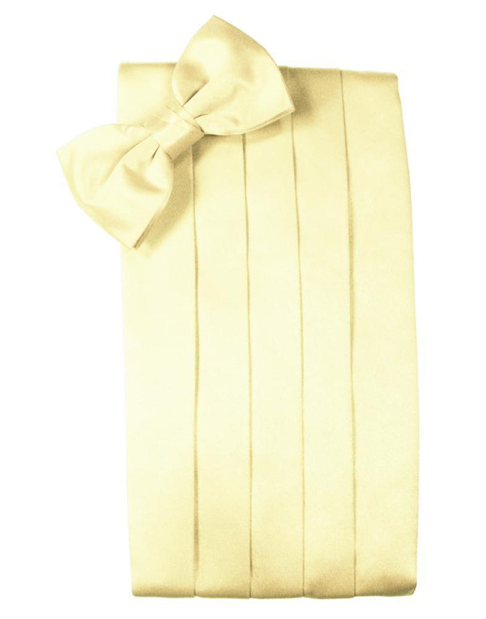 Yellow Luxury Satin Cummerbund