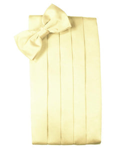 Yellow Luxury Satin Cummerbund