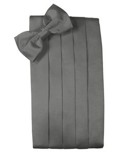 Charcoal Luxury Kids Satin Cummerbund