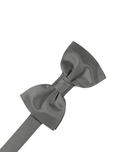 Charcoal Luxury Satin Kids Bow Tie