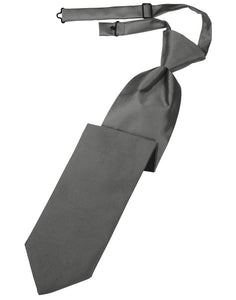 Charcoal Luxury Satin Kids Necktie