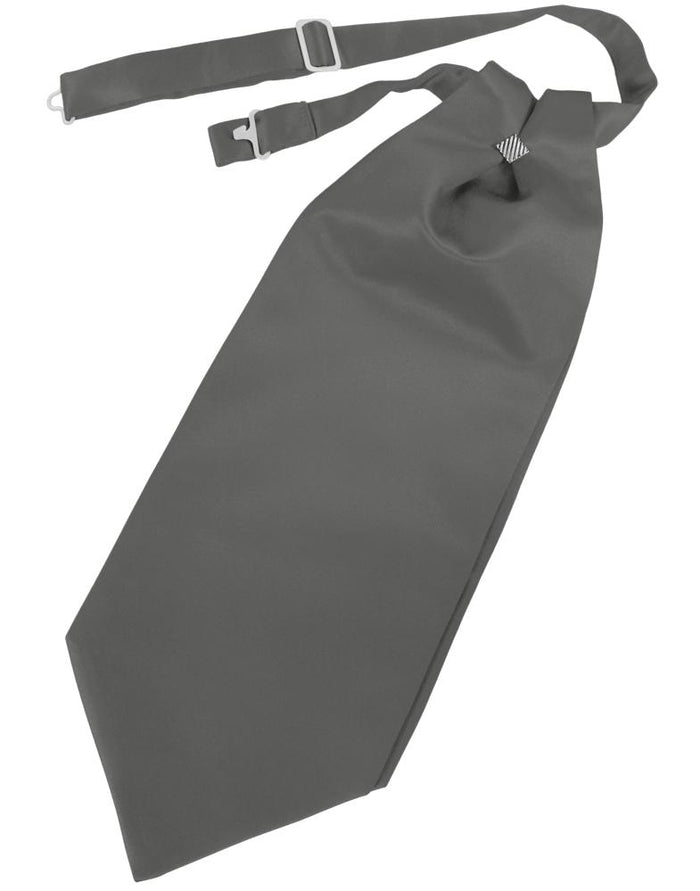 Charcoal Solid Satin Kids Cravat