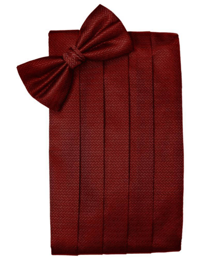 Claret Herringbone Kids Cummerbund