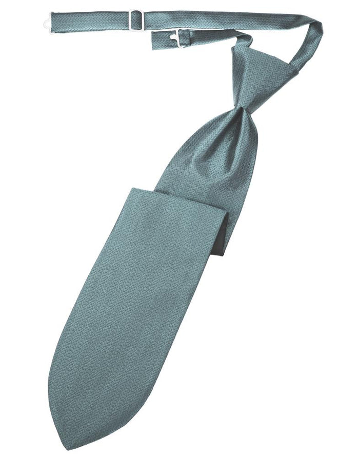 Cloudy Herringbone Kids Necktie