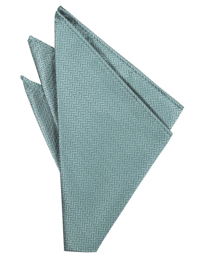 Cloudy Herringbone Pocket Square