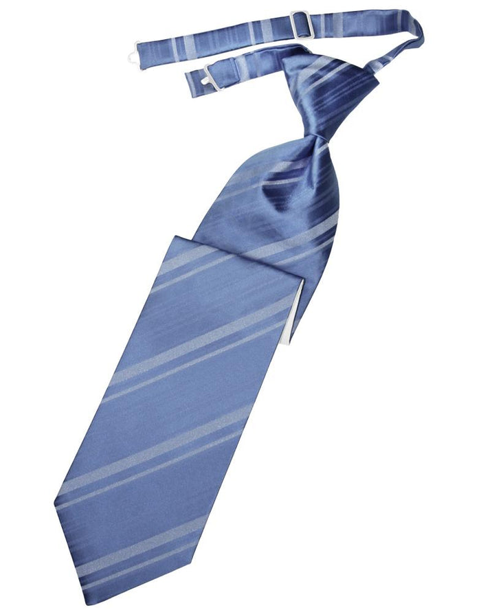 Cornflower Striped Satin Kids Necktie