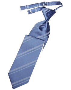 Cornflower Striped Satin Kids Necktie