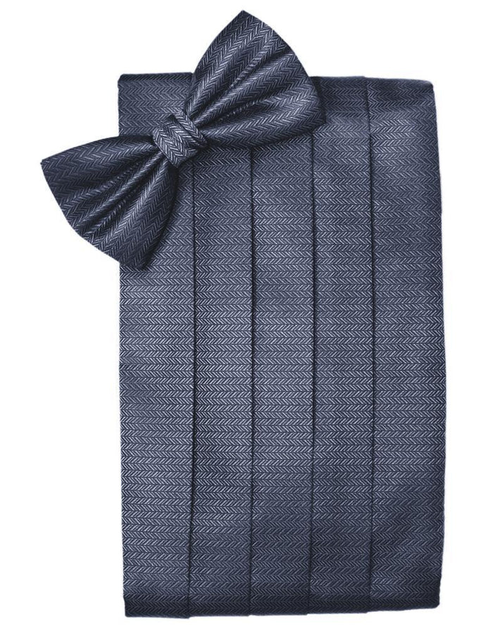 Desert Blue Herringbone Kids Cummerbund
