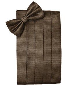 Espresso Herringbone Cummerbund