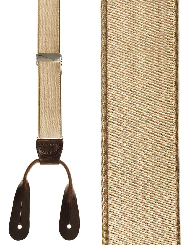 "French Satin" Khaki Suspenders