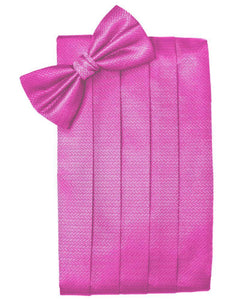 Fuchsia Herringbone Kids Cummerbund
