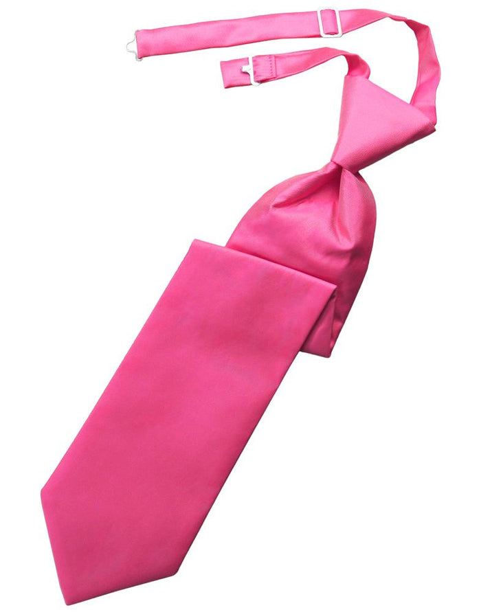Fuchsia Solid Twill Kids Necktie