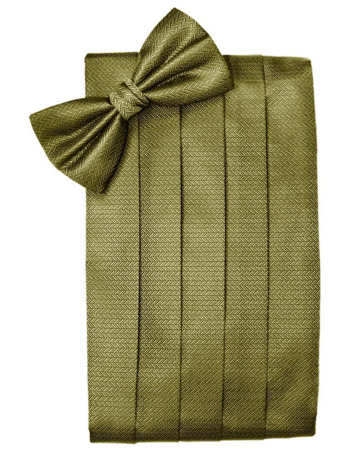 Gold Herringbone Kids Cummerbund