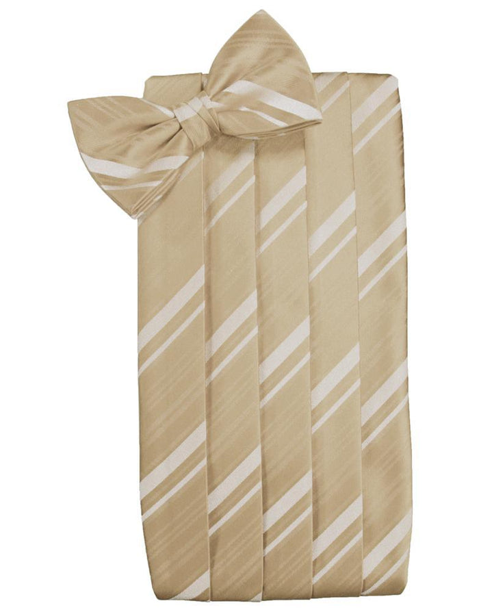 Golden Striped Satin Cummerbund