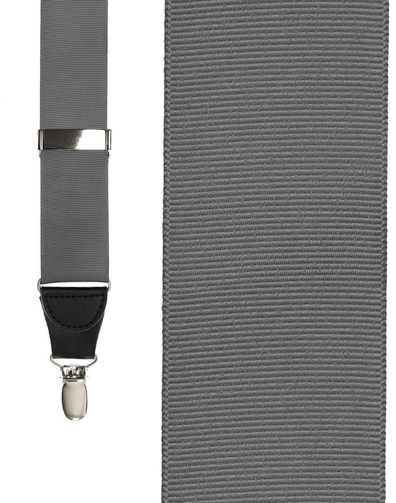 "Grey Grosgraine Ribbon" Suspenders