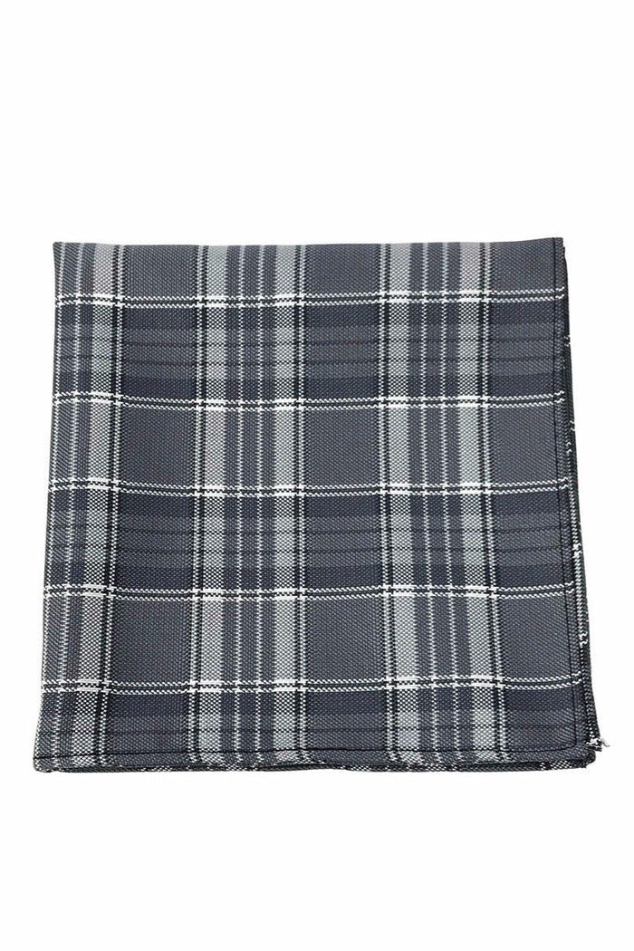 Grey Madison Plaid Pocket Square