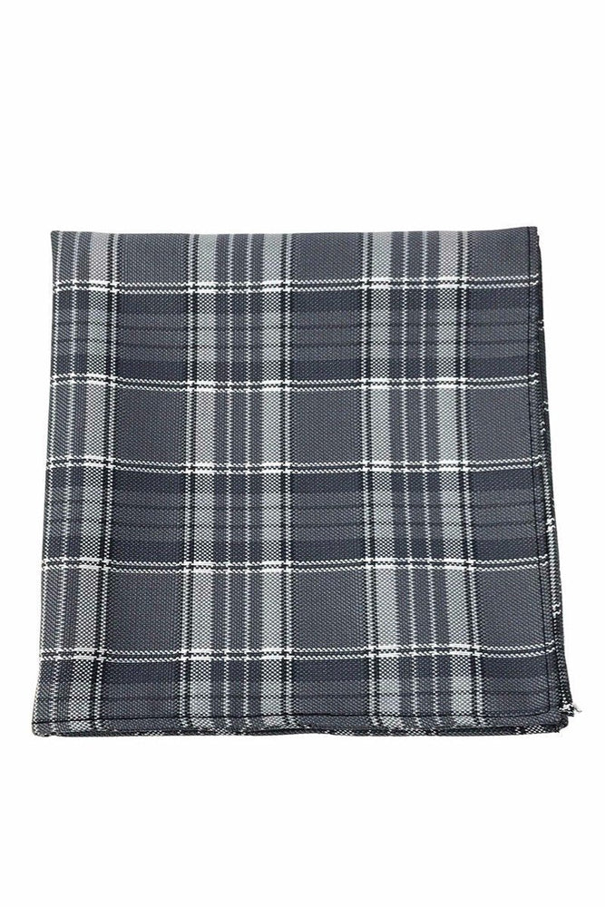 Grey Madison Plaid Pocket Square