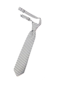 Grey Newton Stripe Kids Necktie