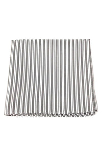 Grey Newton Stripe Pocket Square