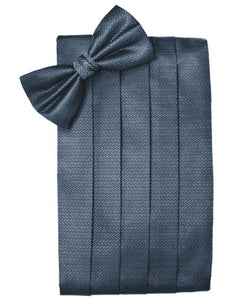 Haze Blue Herringbone Kids Cummerbund