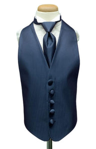 Haze Blue Herringbone Kids Tuxedo Vest