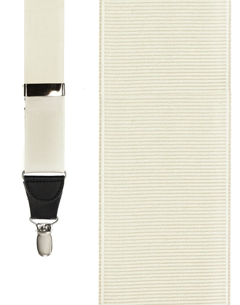 "Ivory Grosgraine Ribbon" Suspenders