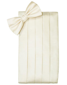 Ivory Herringbone Cummerbund