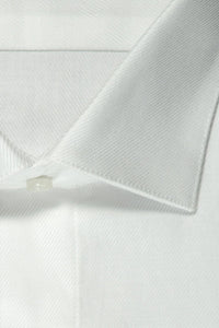 "Jamison" White Twill Spread Collar Dress Shirt