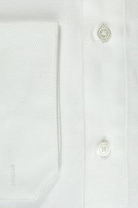 "Jamison" White Twill Spread Collar Dress Shirt