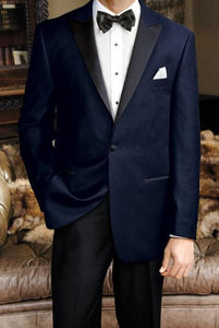 "Kensington" Navy Velvet Dinner Jacket (Separates)