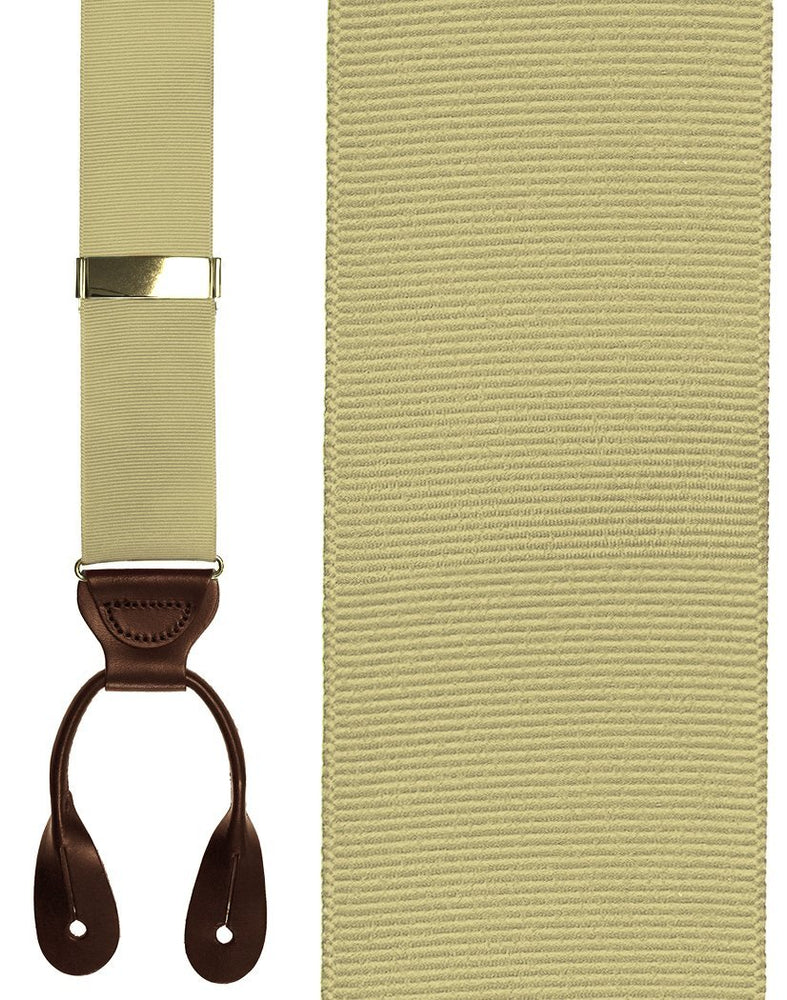 "Khaki Grosgraine Ribbon II" Suspenders