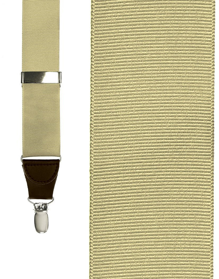 "Khaki Grosgraine Ribbon" Suspenders